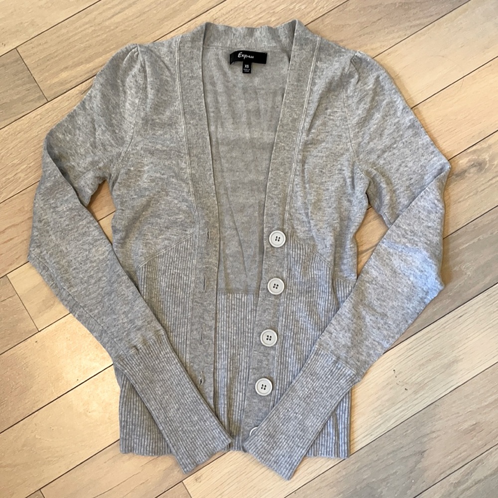Express grey cardigan size XS